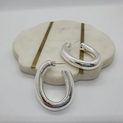 Chunky studded hoops